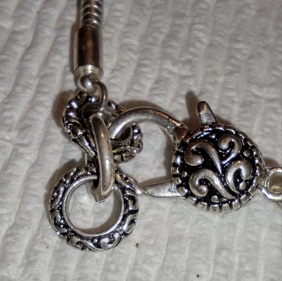 Pandora style spiner Sapphire blue bracelet - Picture 8 of 16